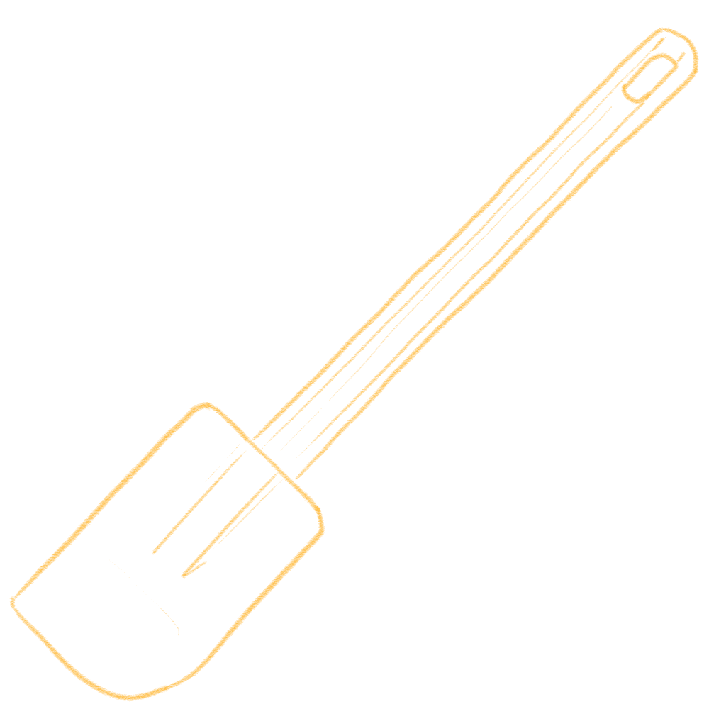 Rubber scraper spatula drawing