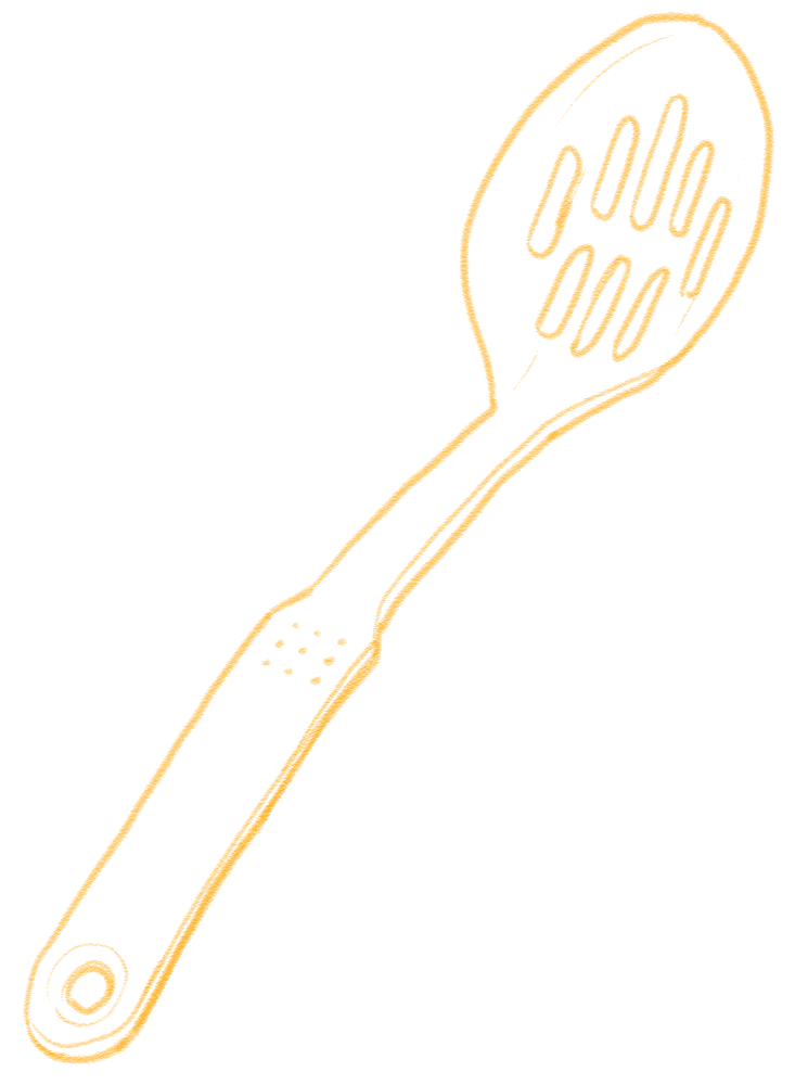 Slotted spoon drawing