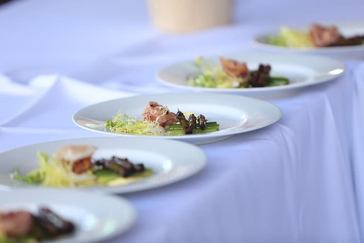 Meals prepared by Park City Culinary Institute at a catered event.