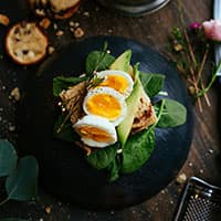 Egg dish with spinach