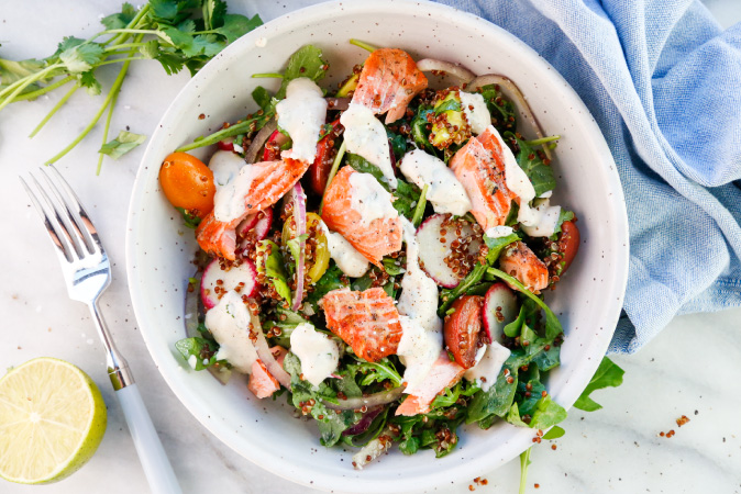 Salmon-Salad-w:Red Quinoa-Park-City Culinary