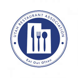 Utah Restaurant Association seal. Eat Out Often.